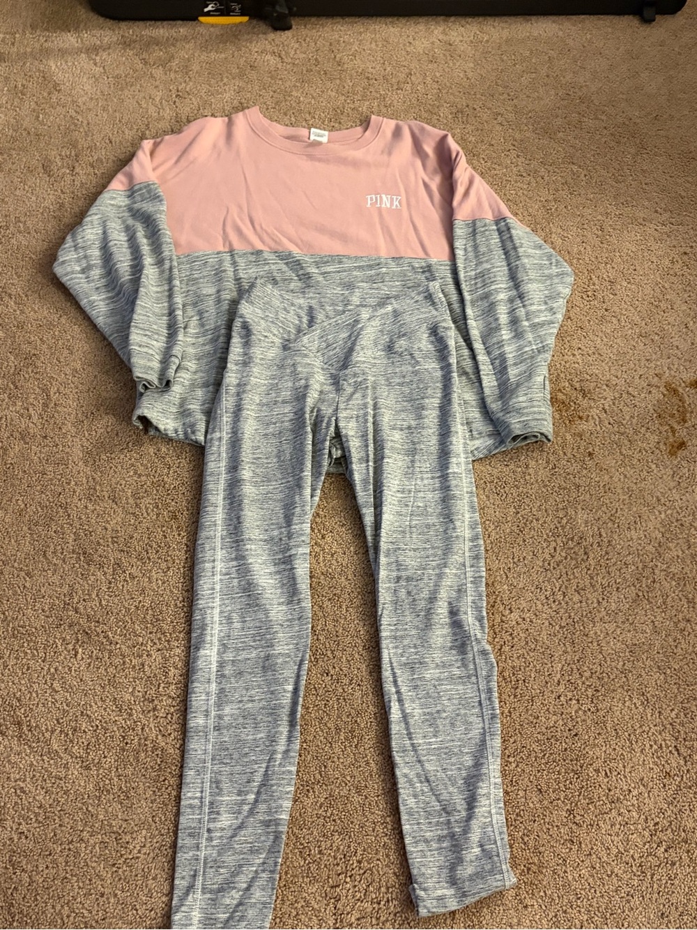 PINK Victoria's Secret Women’s ' Pink and Gray Colorblock Set